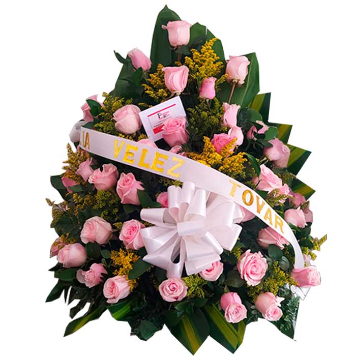Abanico-Funbre-Rosas-Rosadas-Floristerias-en-cali