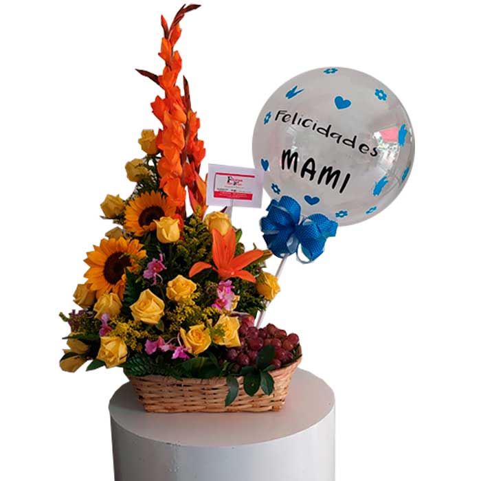 Felicidades-Mami-Con-Frutas--Floristerias-en-cali-Floristeria-en-Bogota