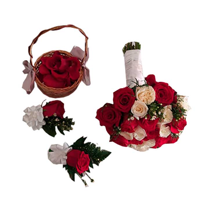 Gallardetes-Ramo-y-Canasta-de-Boda Floristeria en cali