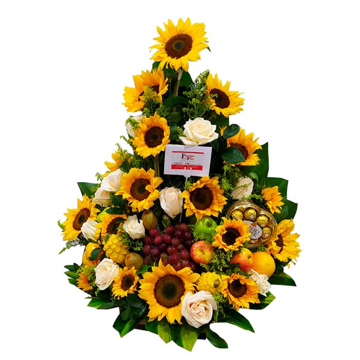Ramo-de-Girasoles-con-Frutas--Floristrias-en-cali