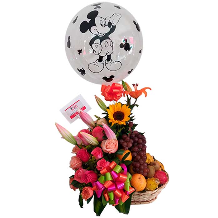 Arreglo-Floral-Con-Frutas-para-Niños--Arreglos-Florales-Cali