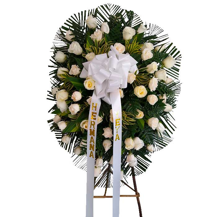arreglo floral funerario en Cali