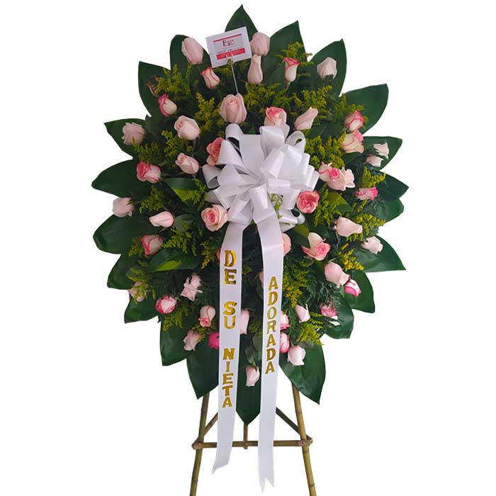 arreglo floral funerario en Cali