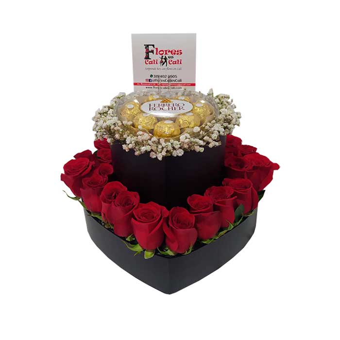 arreglo floral romántico en Cali
