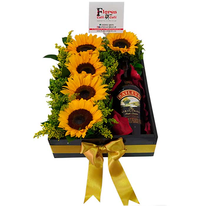 Arreglo-de-Girasoles-en-Caja-Floristeria-en-cali
