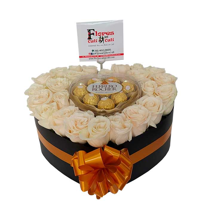 arreglo floral romántico en Cali