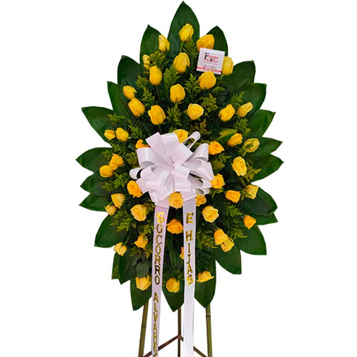 Corona Fúnebre Amarilla