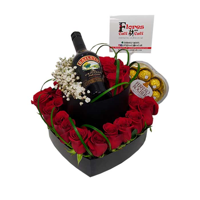 arreglo floral romántico en Cali