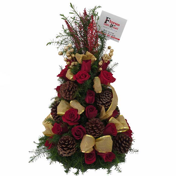 Arbol-de-navidad-con-Flores-Naturales-Floristerias-en-cali