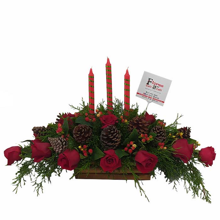 Arreglo-Floral-Feliz-Navidad-floristeria-en-cali
