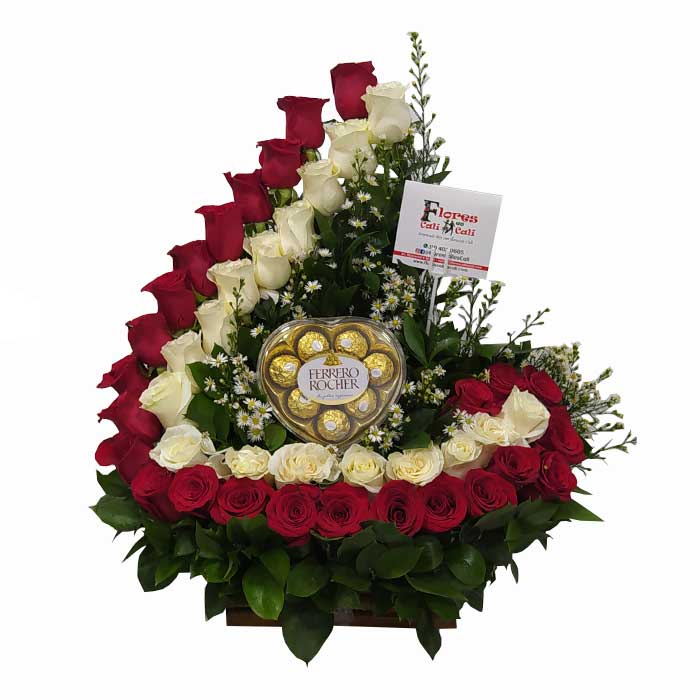 ramo-de-flores-y-chocolates---Floristerias-en-Cali