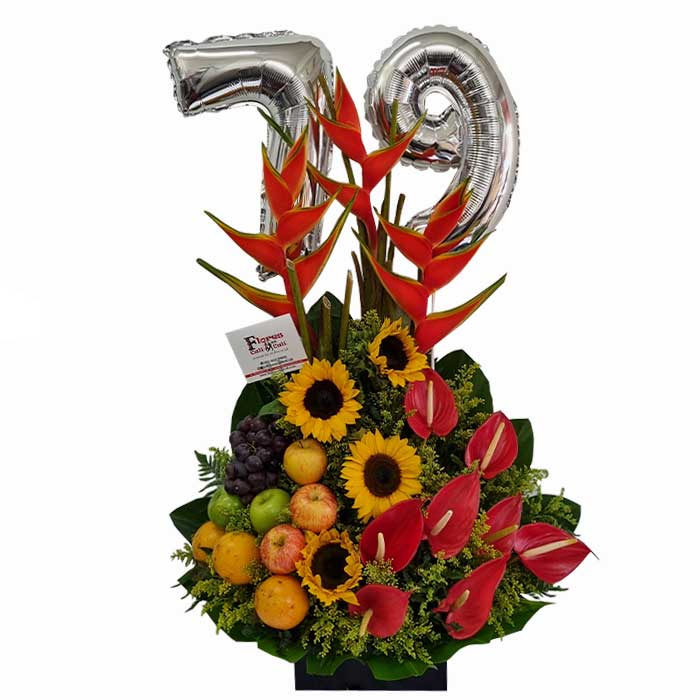 arreglo-floral-con-numeros-Floristeria-en-cali