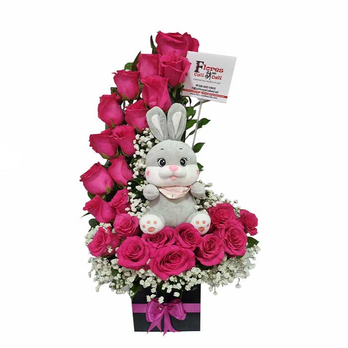 ramo-de-rosas-fucsias-Floristeria-en-Cali