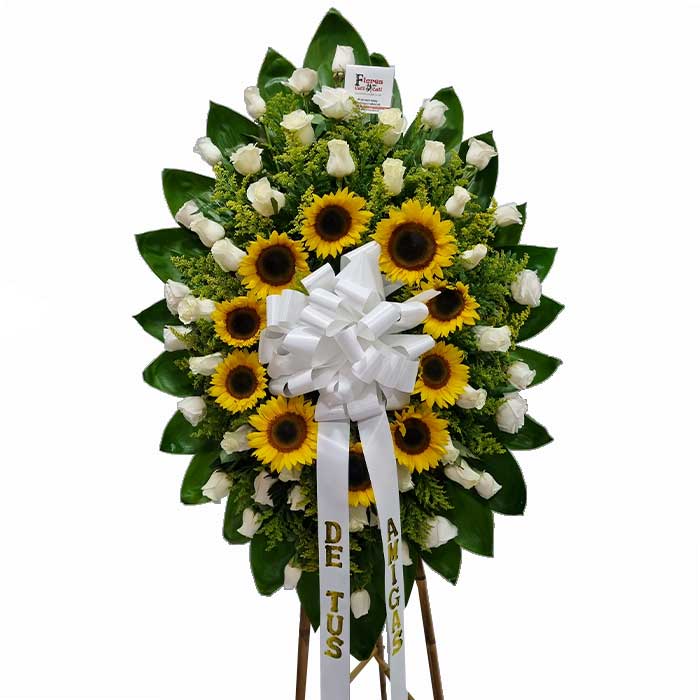 arreglo floral funerario en Cali