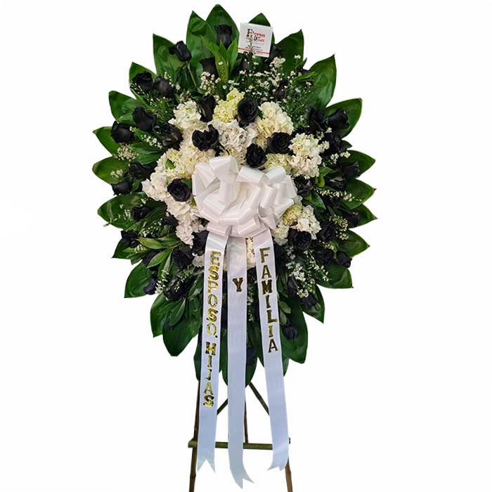 Corona-Funebre-con-Rosas-Negras-floristeria-en-Cali