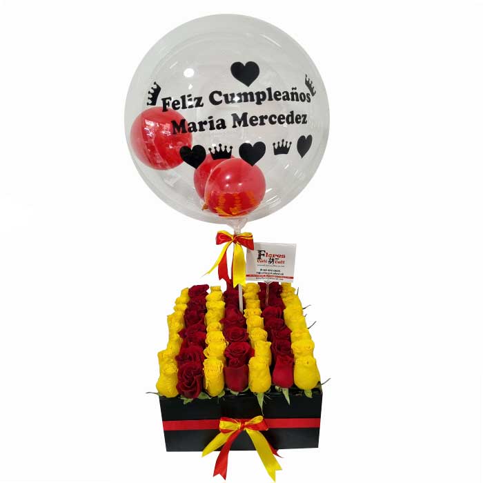 Ramo-de-Rosas-Rojas-y-Amarillas -Floristerias-en-Cali