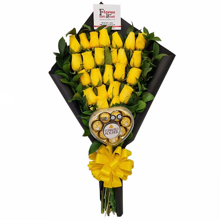 ramo-de-flores-amarillas-Floristerias-en-Cali