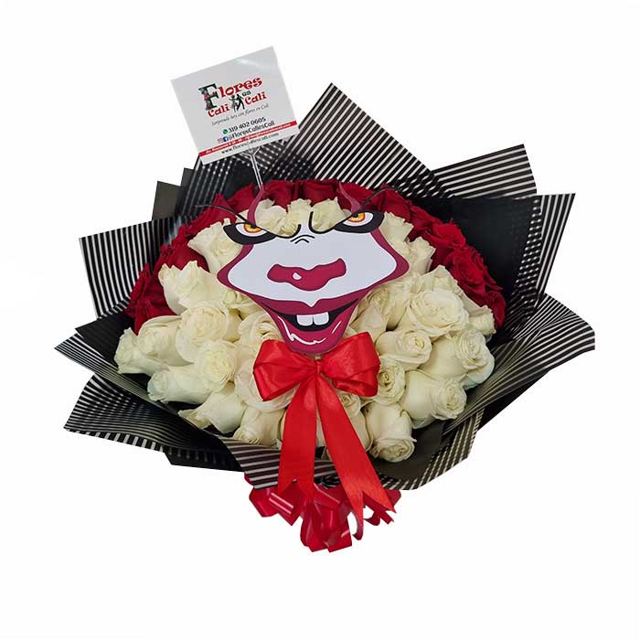 Ramo-Payaso-IT-Halloween-Floristeria-en-Cali