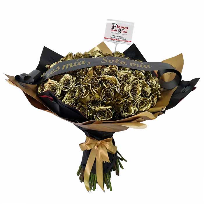 Ramo de Rosas Doradas en Cali
