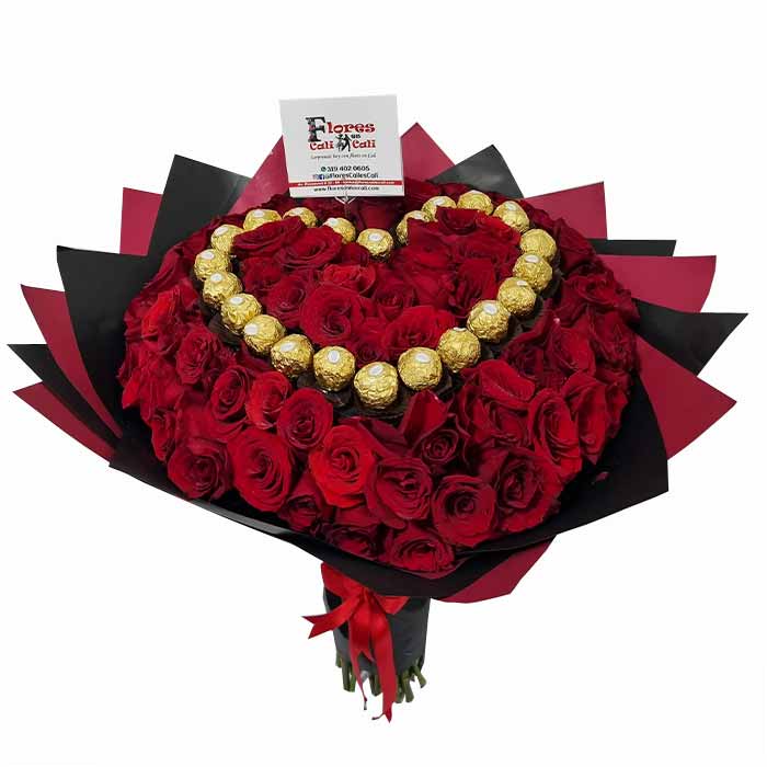 Rosas Rojas y Chocolates en Cali