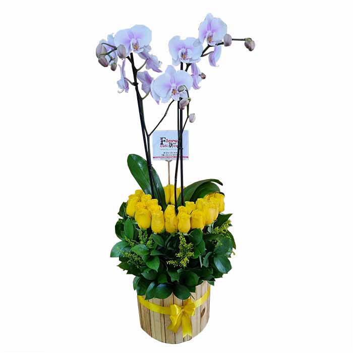 Arreglo con Orquideas Naturales en Cali