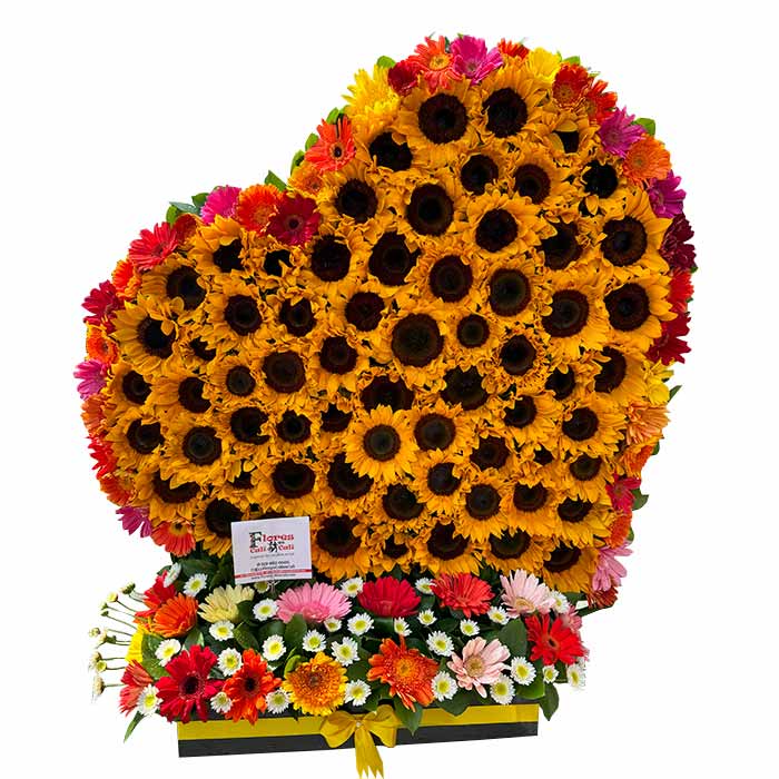 arreglo floral romántico en Cali