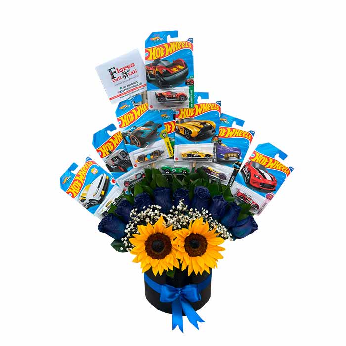 Carros Hot Wheels Rosas y Girasoles en Cali
