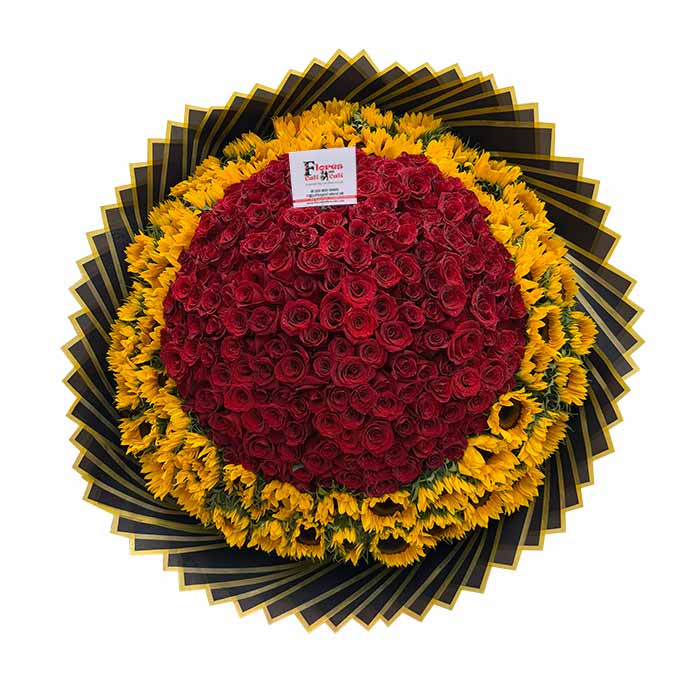 arreglo de flores colorido para cumpleaños en Cali