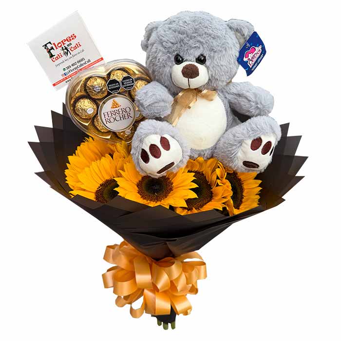 Girasoles-Chocolates-y-Peluche-en-Cali