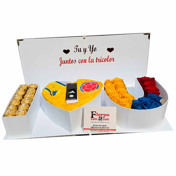Caja de Love con la Camisa de Colombia en Cali
