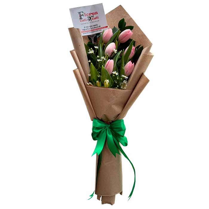 Ramo-de-Tulipanes-Rosados-en-Cali