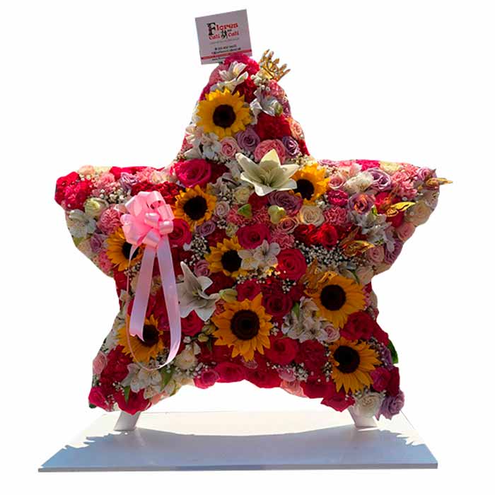 Ramo Escultura Estrella con Flores