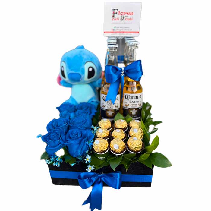 Ramo-Rosas-Azules-Para-Hombre-en-Cali